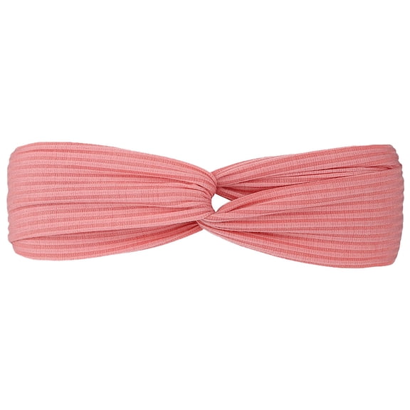 VJGBEGW Headbands for Women Twist Knotted Women Head Bands Boho Stretchy Hair Bands Non Slip Criss Cross Turban Plain Headwrap Pink