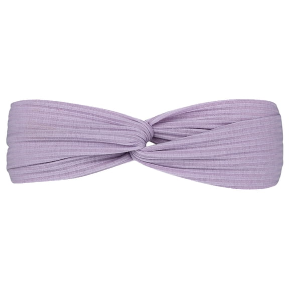 VJGBEGW Headbands for Women Twist Knotted Women Head Bands Boho Stretchy Hair Bands Non Slip Criss Cross Turban Plain Headwrap Purple