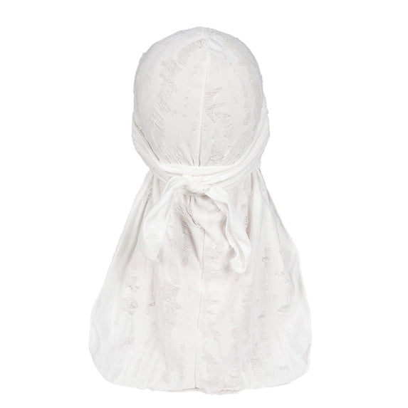 VJGBEGW Men Breathable Du Rag Bonnet Tie Down Durag Head Wrap ong Tail Bandana Do Rag for Waves Hair Sleeping