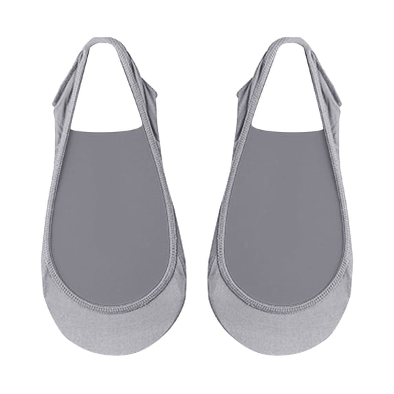 VJGBEGW No Show Slingback Socks No Show Socks for Heels Ultra Low Cut Sheer Socks Grey@1 Pair
