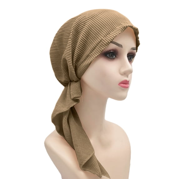 VJGBEGW Pretied Head Scarves Chemo Headwear for Women Soft Headcover with Longer Tails Breathable Skull Cap Non-Slip Sleep Beanie