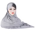 thumbnail image 1 of VJGBEGW Sequin Hijab Muslim Head Wrap Lightweight Long Adjustable Islamic Stretch Elastic Head Cover Hat for Women, 1 of 3