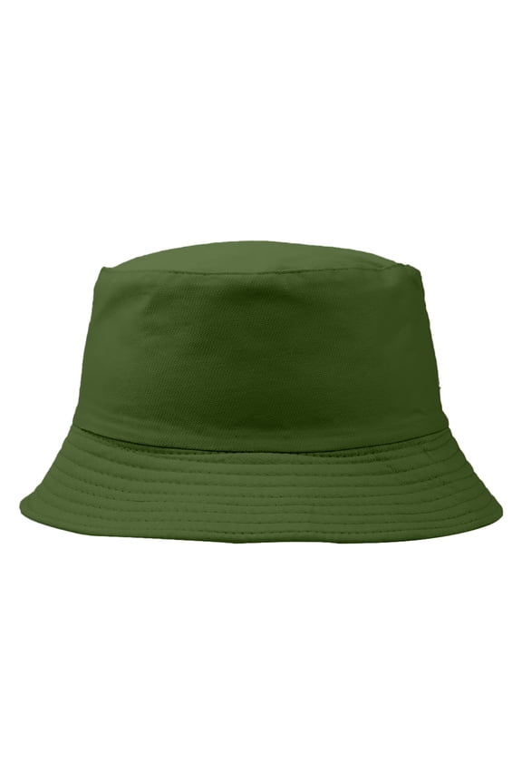 Soft Cotton Bucket Hat for Women Summer Outdoor Activities Beach Travel Sun Protection Sun Hat for Beach in 3 Sizes Dark Green S