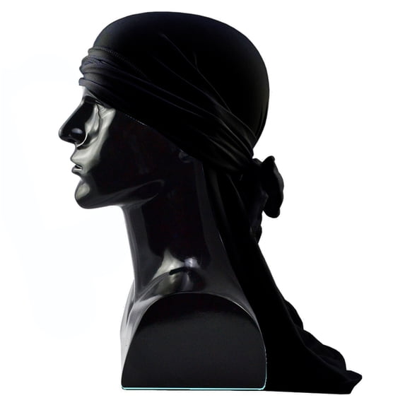 VJGBEGW Soft Strench Du Rag for Men Women Long-Tail Headwraps Wide Strap Designer Du Rags Cap Pirate Bandana Hat