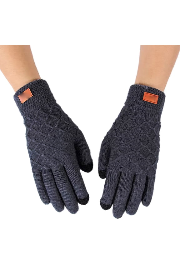Thermal Knit Winter Gloves for Men Women Touchscreen Texting Gloves with Anti-Slip Palm Warm Lined Gloves for Cold Weather Commuting Hiking Cycling