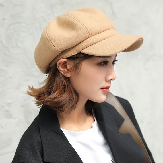 VJGBEGW Women Beret Newsboy Hat French Warm Cap Ladies Hat Warm Beret Hats for Women Beige