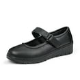 thumbnail image 1 of VJH confort Women’s Mary Jane Flats,Comfort Round Toe Low Wedge Slip-on Walking Shoes(Black,8), 1 of 6