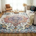 thumbnail image 1 of VK·LIVING Area Rugs Machine Washable Rug 5'x 7' Vintage Design Washable Area Rugs with Non Slip Rugs for Living Room Bedroom Traditional Woven Rug Carpet Stain Resistant, Home Decor Office Boho Rug, 1 of 8