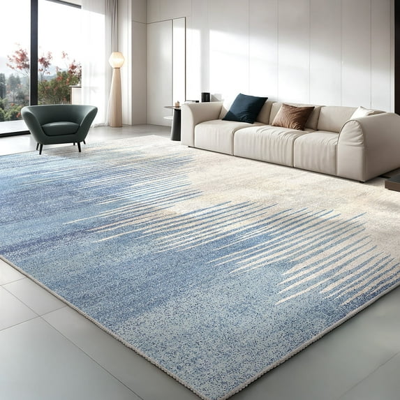 VK·LIVING Area Rugs Machine Washble Rug 5'x 7' Modern Decor Rug Thin Living Room Rug Non Slip Bedroom Rug Soft Low Pile Rug Lightweight Rug