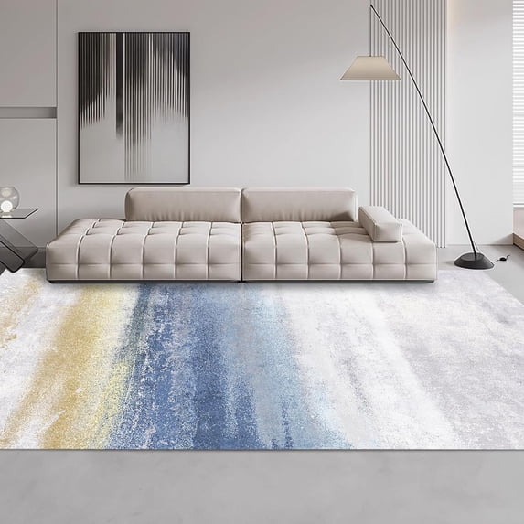 VK·LIVING Area Rugs Machine Washble Rug 5'x 7' Modern Decor Rug Thin Living Room Rug Non Slip Bedroom Rug Soft Low Pile Rug Lightweight Rug