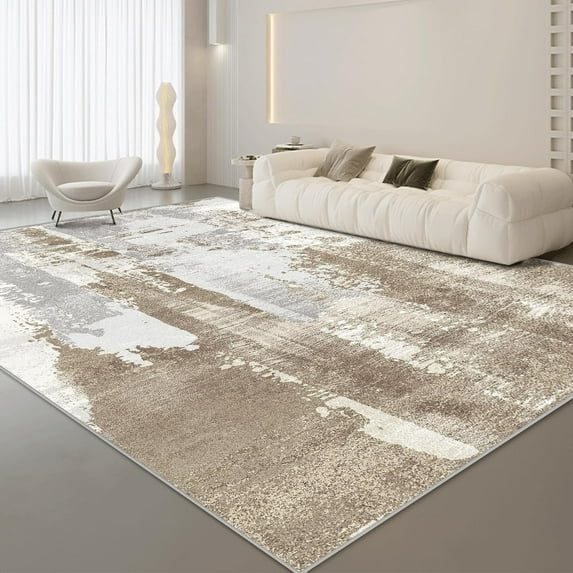 VK·LIVING Area Rugs Machine Washble Rug 5'x 7' Modern Decor Rug Thin Living Room Rug Non Slip Bedroom Rug Soft Low Pile Rug Lightweight Rug