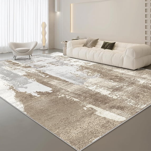 VK·LIVING Area Rugs Machine Washble Rug 6'x 9' Modern Decor Rug Thin Living Room Rug Non Slip Bedroom Rug Soft Low Pile Rug Lightweight Rug