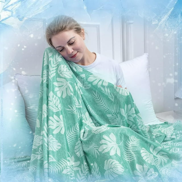 VK·LIVING Cooling Blanket for Hot Sleepers 90"x 108" Breathable Summer