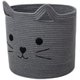 thumbnail image 1 of VK·LIVING Storage Baskets Large Woven Cotton Rope Basket with Cute Animal Design Laundry Basket Organizer for Towels, Blanket, Toys, Clothes, Gifts – Pet or Baby Gift Baskets 15"L x 14H", 1 of 8