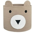 thumbnail image 1 of TACYKIBD Yellow Bear Laundry Basket, 14x14x14in, Cotton Rope, Foldable, Portable, Open, 15L, Storage and Organization in Living Room, Bedroom, Bathroom, Nursery Room, Playroom, Pet Toy Basket, 1 of 17