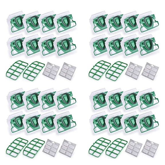 For VK200 FP200 Parts for Kobold Bag Replacement Filter 32 VK200 Bags+8 HEPA Filters+48 Fragrances,32 x Vacuum bags 8 x Hepa filter 48 x Fragrances tablets,Green & White