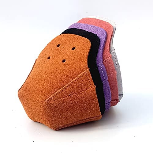 YueWan 1 Pair Toe Guards Protectors PU Leather Roller Skate Protectors with 4 Holes for Roller Skate