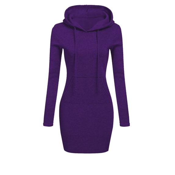VKEKIEO Bodycon Dresses For Women Sweater Long Sleeve Printed Purple XXL