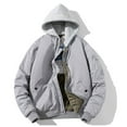 thumbnail image 1 of VKEKIEO Coats for Men, New Fashion Blazer Blazer Jumper Hooded Cotton Jacket, Jacket, Man Long Sleeve Hoodless Casual Outwear & Jackets, 1 of 7