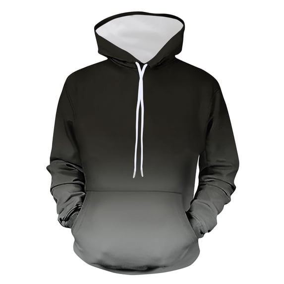 VKEKIEO Graphic Hoodies Neck Long Sleeve Printed Workout Gray Polyester Plus Size Sweatshirts