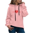 thumbnail image 1 of VKEKIEO Halloween Sweatshirts For Women Neck Long Sleeve Printed Travel Pink 100%Polyester Sweatshirts For Women Loose Fit, 1 of 3
