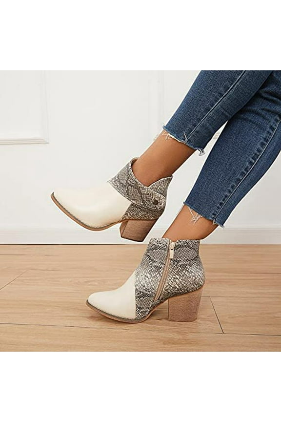 High Knee Boots For Women Peak Toe High Heel Booties Ornamental Zipper Zip-Up White Fall Boots