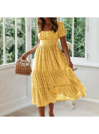 Walmart on sale yellow dress