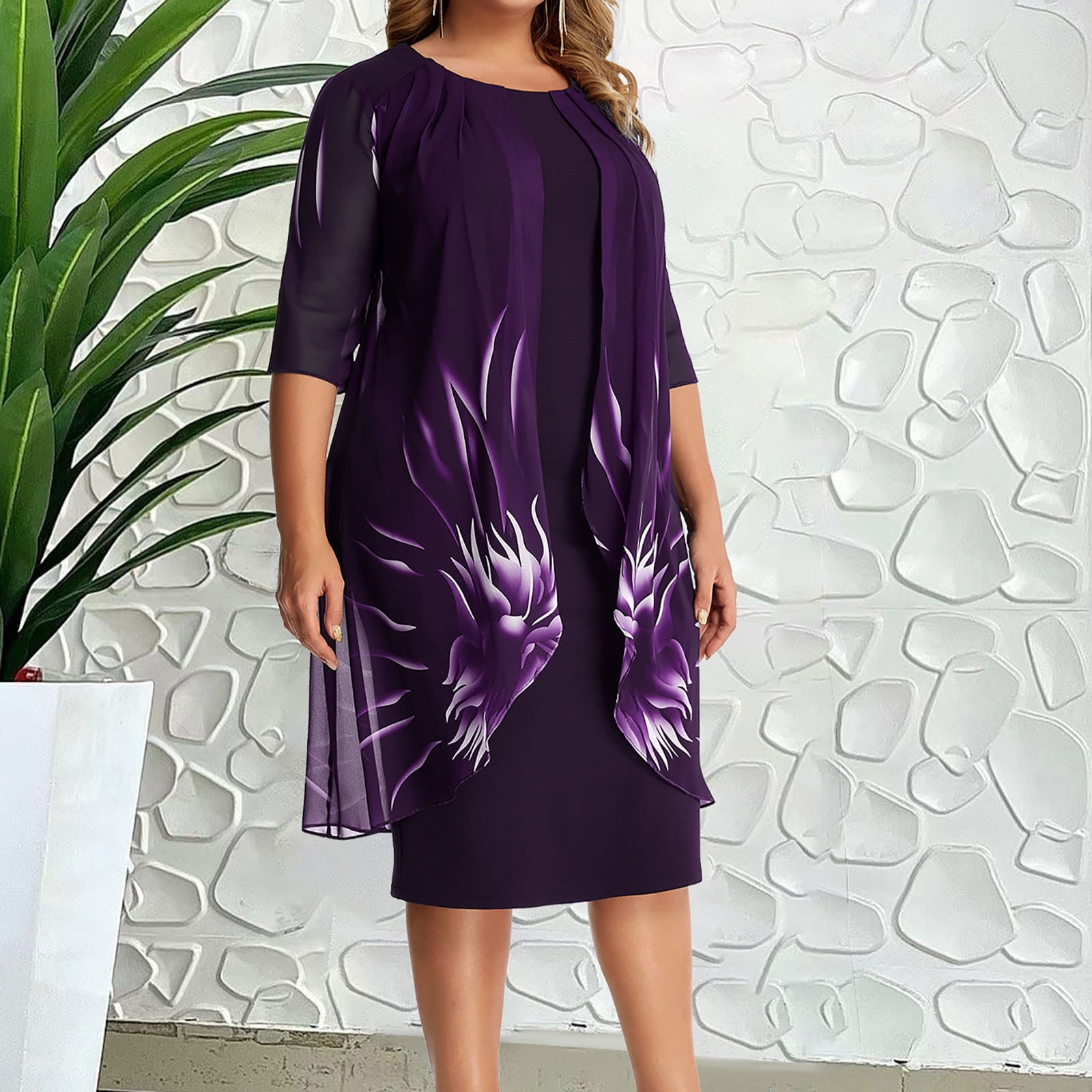 VKEKIEO Wrap Dress Plus Size Maxi Dresses For Women Summer