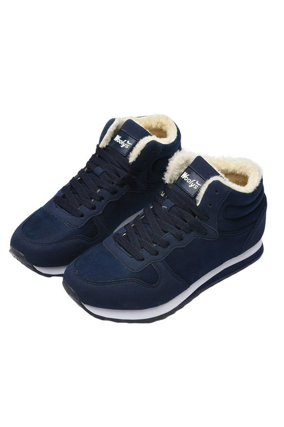 Snow Boots For Women Flat Toe Flat Heel Booties Slingback Blue Winter Boots Women