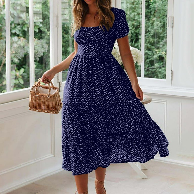 ワンピース Scalloped Polo Dress / navy Msize ALIGNE Ponte Midi Dress - Navy | Luka