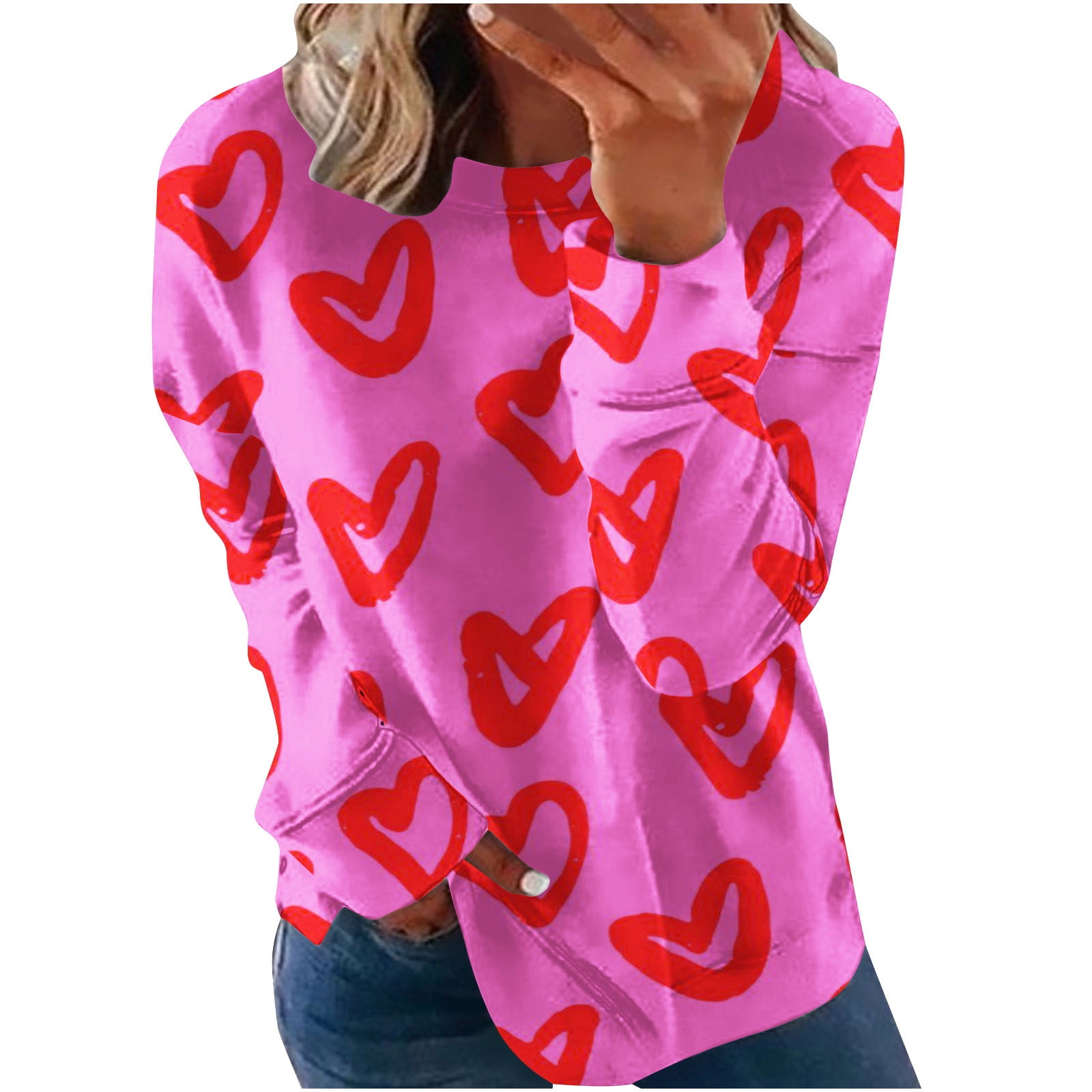 VKEKIEO Valentines Day Gifts Valentine's Day Women's Sweater Loose ...