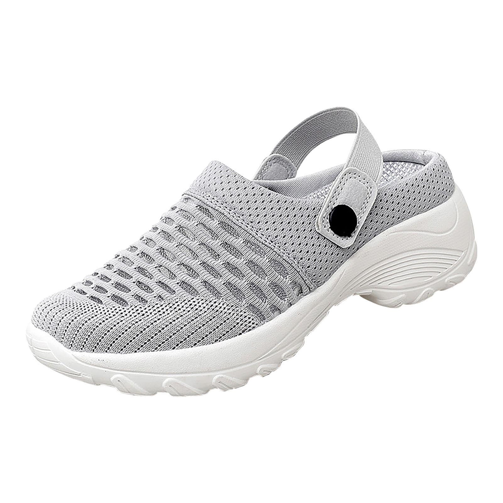 VKEKIEO Women's Shoes Low-top Casual Flying Woven Socks Lightweight Lazy Walking Shoes Flying Woven Slippers