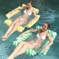 thumbnail image 1 of VKFVKF 4 in 1 Pool Floats Adult , 2 Pack Pool Floats Hammock, Drifter, Lounge Chair, Saddle,Pool Rafts Lounge Chairs Floating, 1 of 9