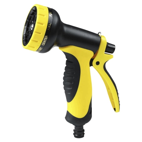 VKLU 10 Pattern Garden Hose Nozzle, Heavy Duty Leak-Proof Water Hose Sprayer with High Pressure Jet, Ergonomic Handheld Spray Nozzle with Labor-Saving Trigger Lock for Car Wash, 1 Pack