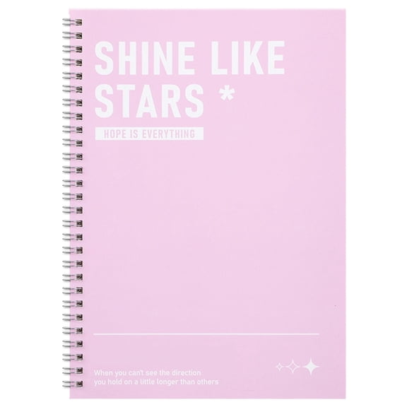 VKLU 1Pc Pink Vibrant Aesthetic Spiral Notebook, A5 Journal with 120 Blank Pages, Hardcover Writing Pad for Academic Notes & Office Appreciation
