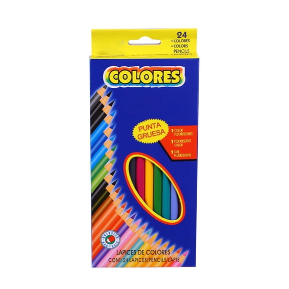 VKLU 24 Pack Colored Pencils with Double Layer Case, Space-Saving Coloring Pencils Set, Pre-sharpened Professional Art Supplies, 24 Colors, 1Pc