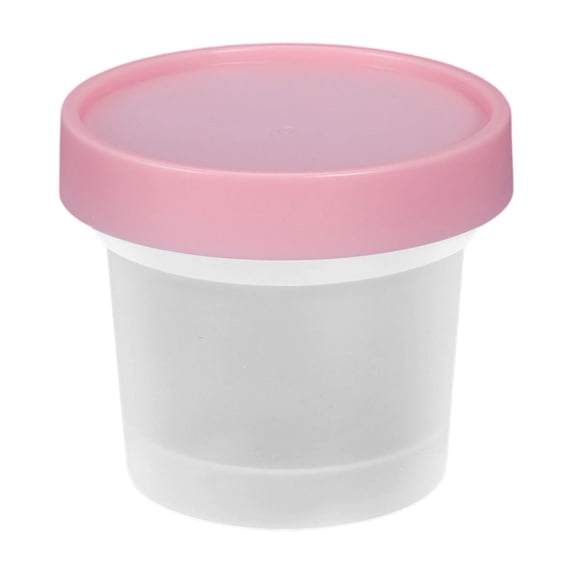 VKLU 3.4oz Mini Airtight Food Storage Container, Leak-proof Screw-Top Snack Cup, BPA-Free Small Portion Container for Sauce, Dressing & Campus Lunch Box, Pink