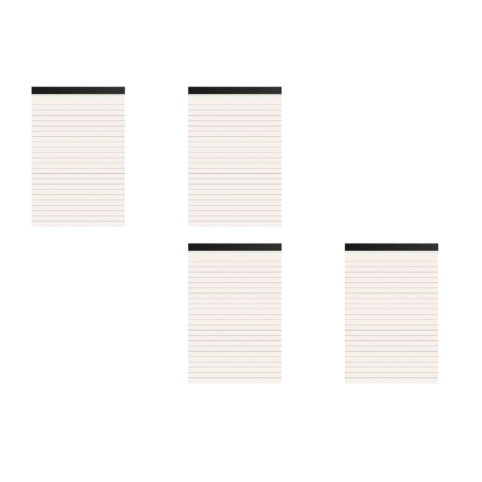 VKLU 4Pcs A5 Perforated Notepad, 80 Sheets per Pad, Grid Writing Pad with Tear-Off Pages, Durable Memo Pad for Office, Home, and Work Use