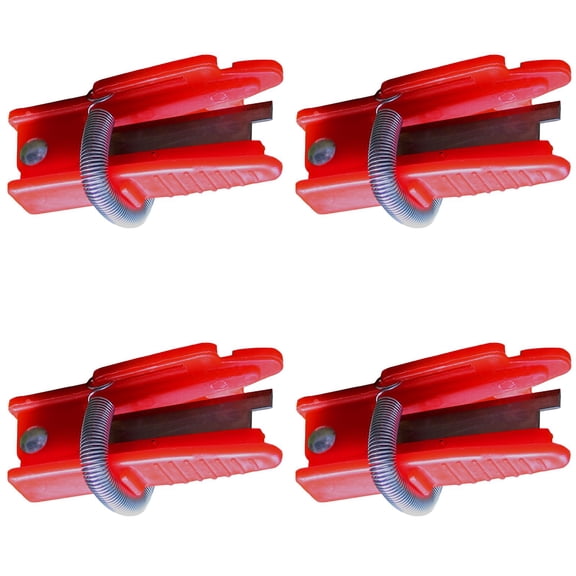 VKLU 4Pcs Thumb Garden Pruner, Stainless Steel Harvesting Tool with Finger Protector, One-Handed Spring Loaded Picking Tool for Vegetable Fruit and Flower, Red, Makeup Organizers