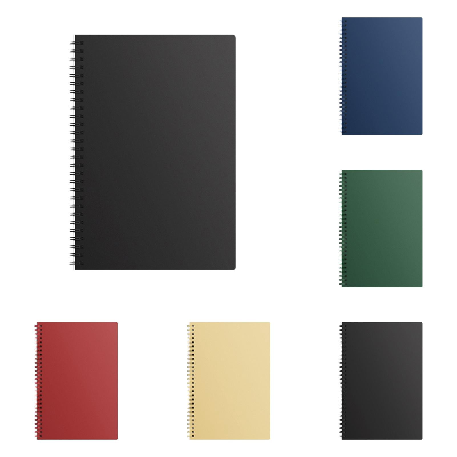 VKLU 5 Pack A5 Spiral Notebooks, Assorted Morandi Color Professional Journals, Bulk Lined Notepads with Thick Ink-Proof Paper for Office & Team Collaboration