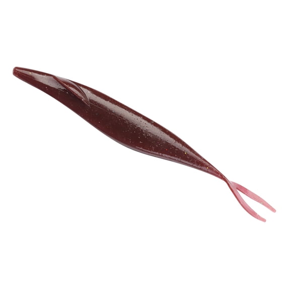 VKLU 6pcs Drop Shot Minnow Bait Soft Plastic Lures, Textured Ribbed Body, Dark Green Watermelon Pepper for Largemouth Bass Fishing