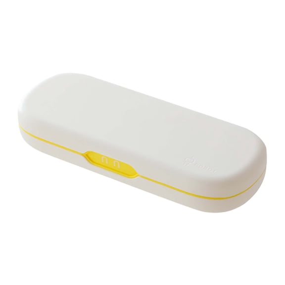 VKLU 8.6" Clear Plastic Pencil Box with White Snap Latch, Large Capacity Stackable Organizer Case for Desk & Classroom