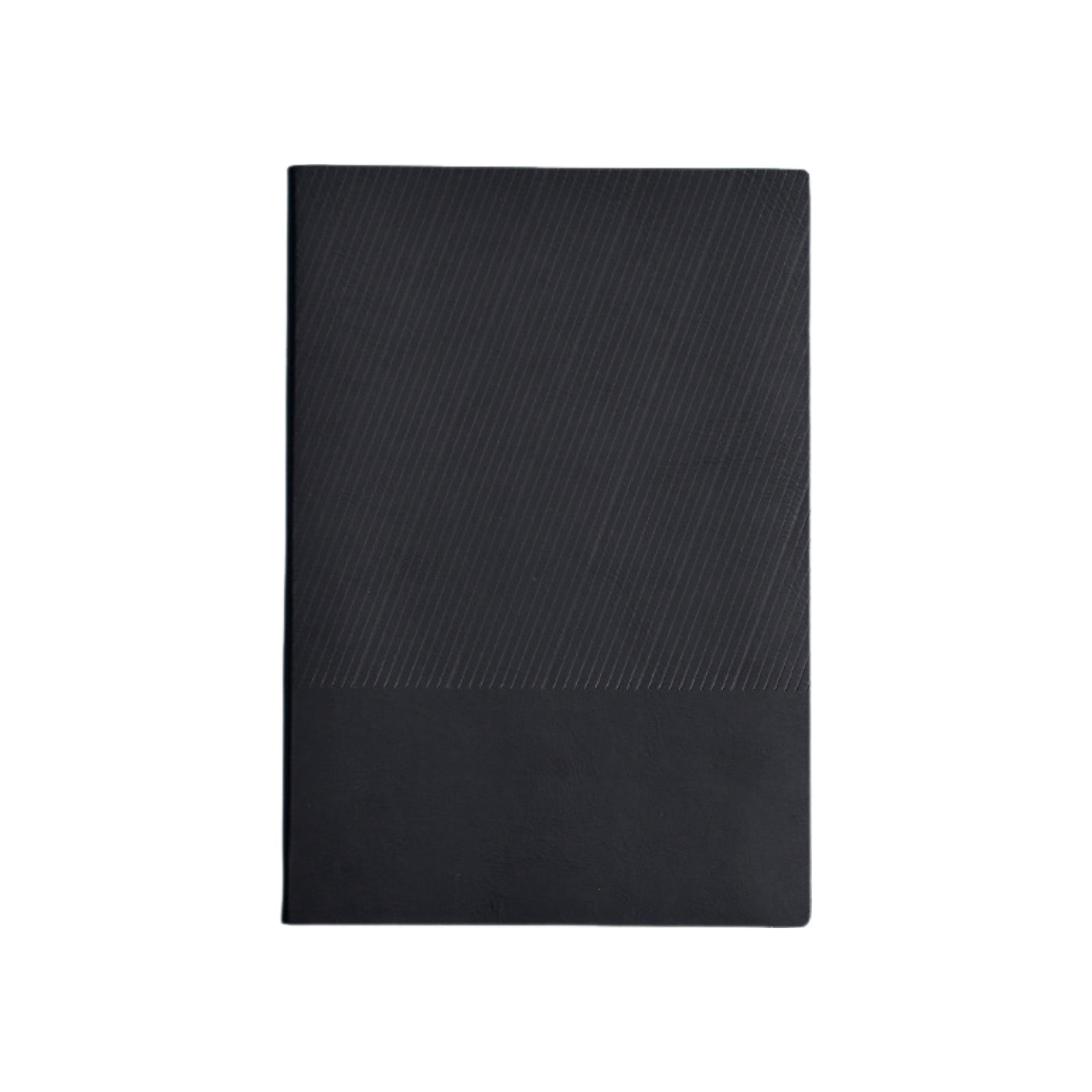 VKLU A5 Executive Journal, 100 Sheets 200 Pages Thick Paper Notebook, Sturdy Hardcover Leather Writing Pad for Professionals, Black, Durable Diary for Work and Travel