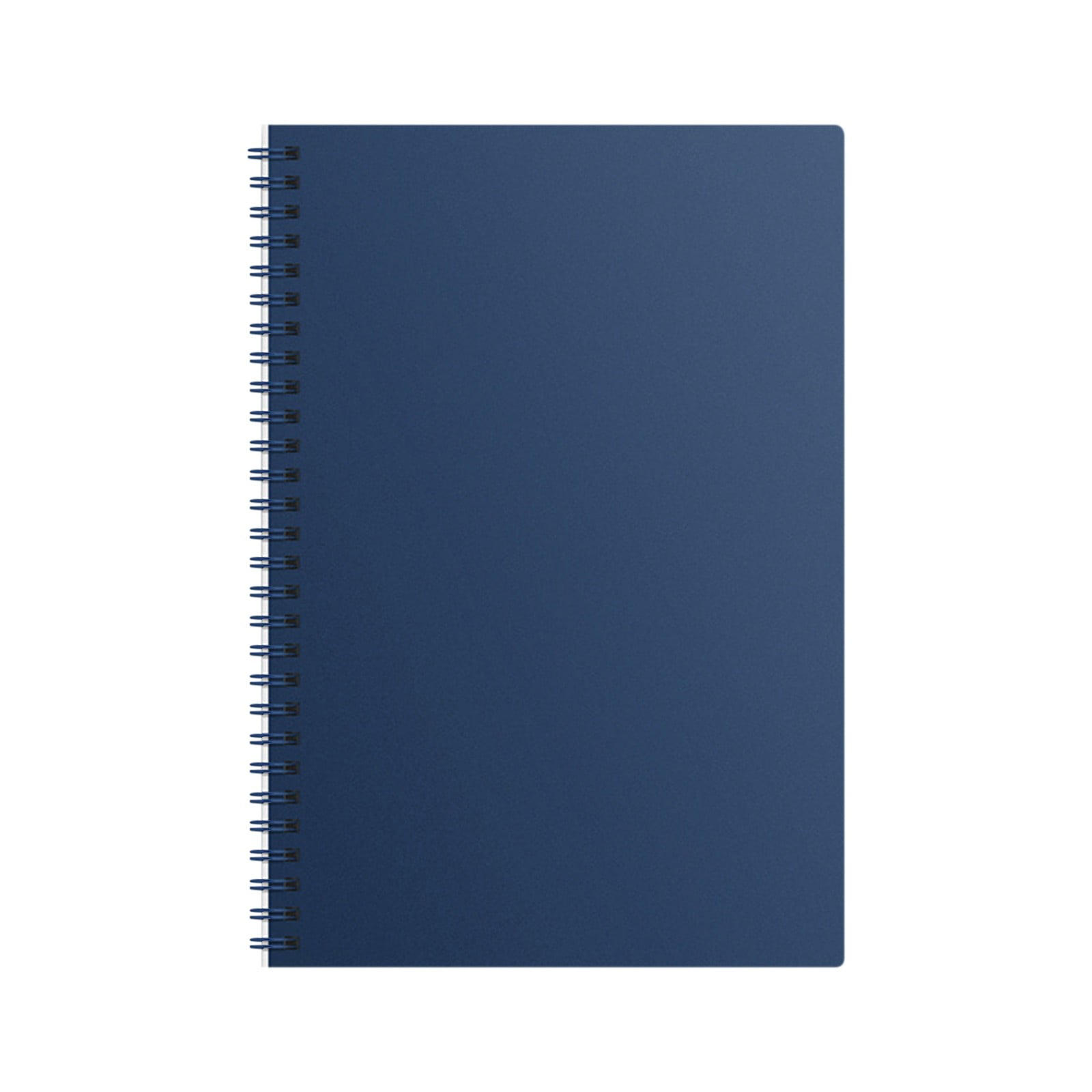 VKLU A5 Spiral Notebook, Elegant Blue Ruled Notepad with Morandi Color Cover, Durable Wirebound Journal for University Studies & Professional Planning