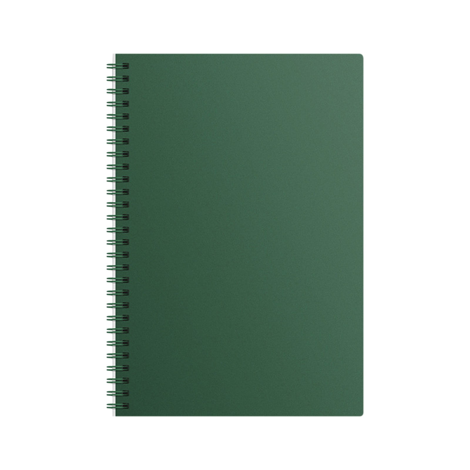 VKLU A5 Spiral Notebook, Forest Green Lined Diary with Thick Premium Paper, No-Bleed Wirebound Notepad for Creative Writing & Office Organization