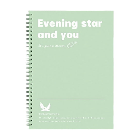 VKLU A5 Top Bound Spiral Notebook, 60 Sheets Green Cover Ruled Notepad, Lay-Flat Writing Pad for Campus Note-Taking and Office Planning, Portable Wirebound Journal for Learners
