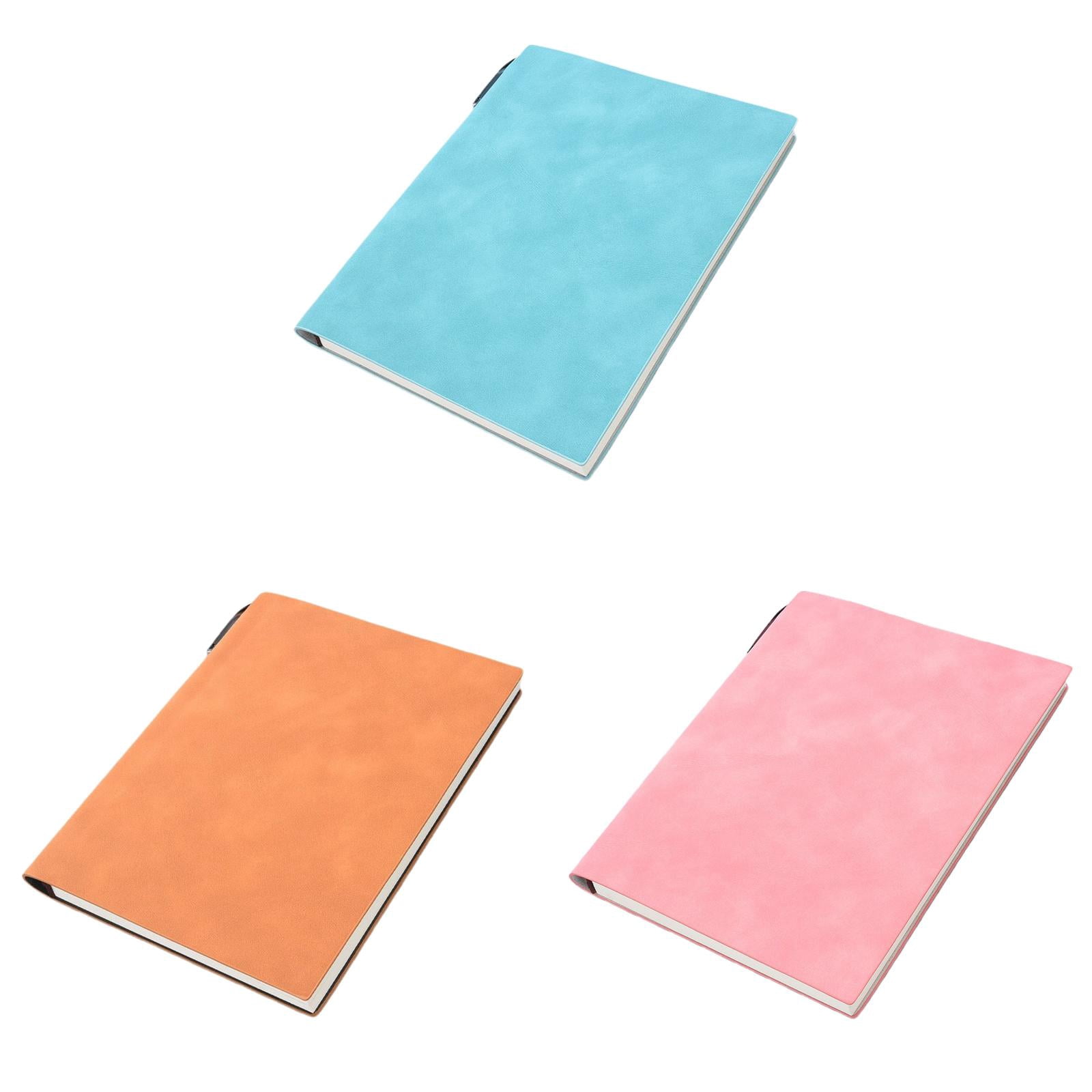 VKLU Aesthetic Lined Journal with Pen Loop, A5 Softcover Business Notebook for Note Taking & Planning, Stylish Vegan Leather, 3Pcs