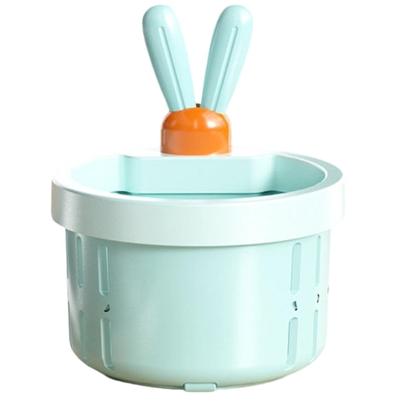 VKLU Cute Rabbit Kitchen Sink Strainer Basket, Press-Type Automatic Dumping Drain Filter, Mint Green Hands-Free Food Residue Catcher for Home Kitchen Sink, 2.95x1.96 Inch