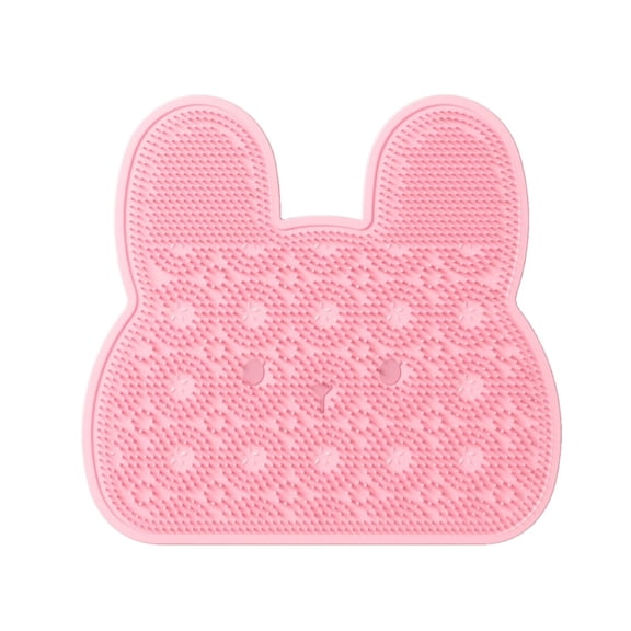 VKLU Pink 2-in-1 Shower Foot Scrubber Mat & Wall Mounted Back Scrubber, Non-Slip Silicone Bath Foot Massager with Strong Suction Cups & Drainage Holes, No Bending Needed Dead Skin Remover