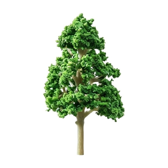 VKLU Resin Pine Tree Miniature Scenery, Everlasting Greenery Figurine for Model Trains and Fairy Gardens, Small Sturdy Landscape Decor